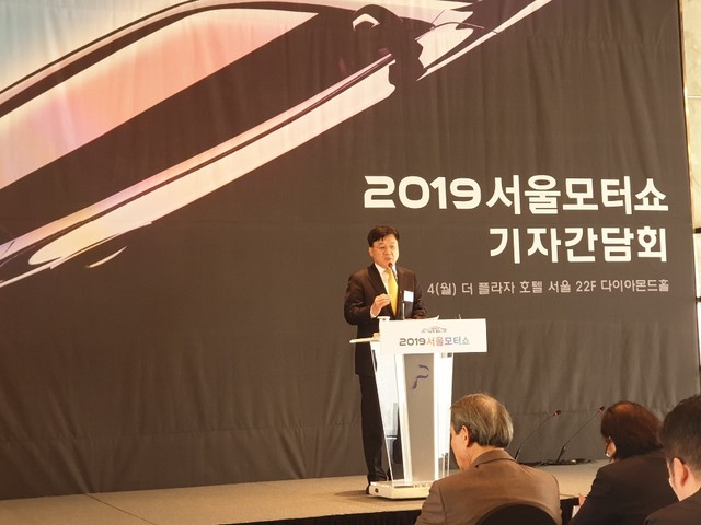 ▲ 정만기 서울모터쇼 조직위원장ⓒ박성수 기자