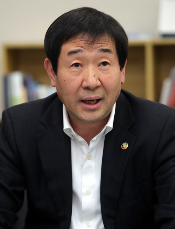 ▲ 이재영 2019충주세계무예마스터십 조직위원회 사무총장이 4일 충북도청 기자실에서 충주무예마스터십에 대한 GAISF 후원 확정과 관련한 설명을 하고 있다.ⓒ충북도