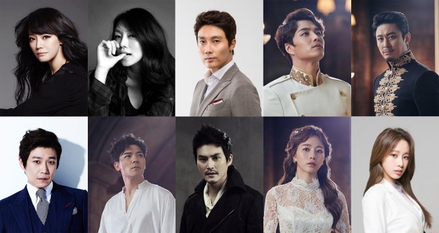 ▲ 뮤지컬 '안나 카레니나' 출연배우. 윗줄부터 김소현, 차지연, 김우형, 민우혁, 서범석, 민영기, 최수형, 강태을, 이지혜, 유지.ⓒ각 배우 매니지먼트사