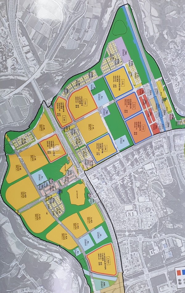 ▲ 아산탕정지구 택지개발지역 배치도.ⓒ아산시