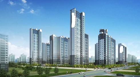 ▲ 시티건설이 충남 아산탕정에 건설하는 시티프라디움 투시도.ⓒ시티건설