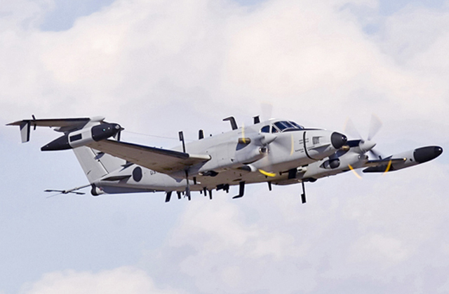 ▲ 미육군의 RC-12X 가드레일 신호첩보수집 정찰기. 주한미군 501정보여단이 운용 중이다. ⓒ노스롭 그루먼 공개사진.