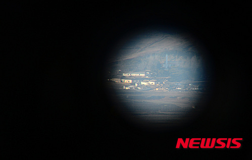 ▲ 경기 파주 오두산전망대에서 바라본 황해북도 개풍군 지역. ⓒ뉴시스