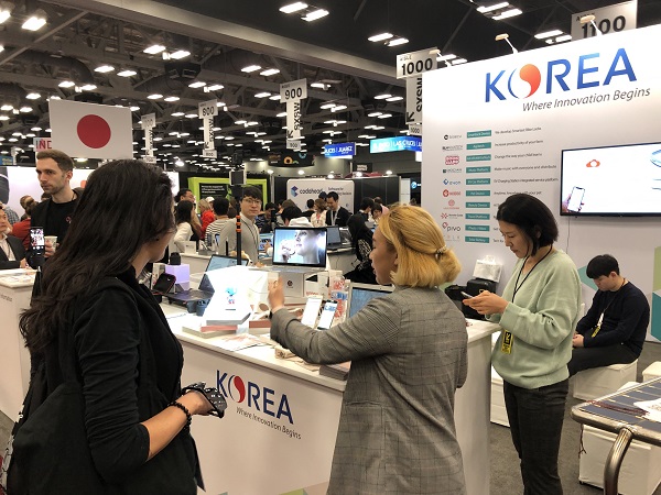 ▲ 산업통상자원부와 코트라가 SXSW 2019 트레이드쇼에서 선보인 한국관 부스. ⓒ김수경 기자