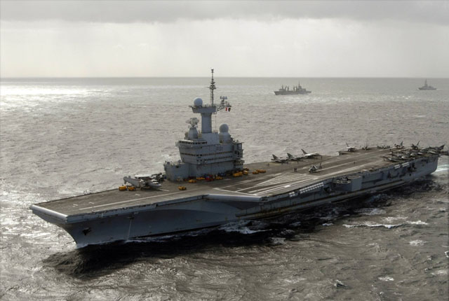 ▲ 샤를드골: 프랑스 핵항모 '샤를 드 골' 함. 출처: 미국해군 웹사이트