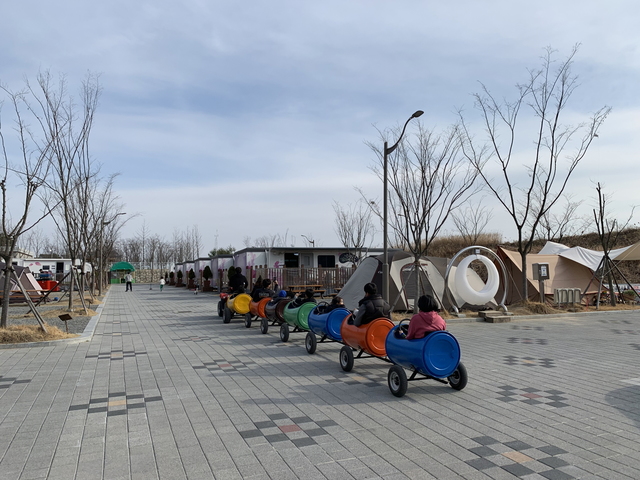 ▲ 달성군 구지면 낙동강레포츠밸리에서 3월부터 깡통열차가 운행을 시작했다.ⓒ달성군시설관리공단