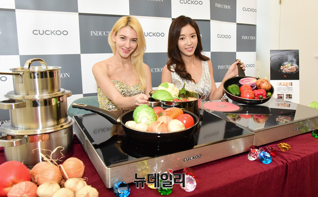 ▲ 4월 출시 예정인 쿠쿠 '초고온 하이브리드 레인지' ⓒ 박성원 기자