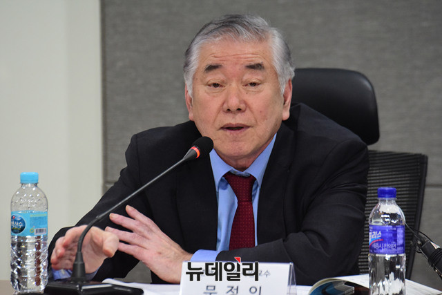 ▲ 문정인 대통령 통일외교안보 특별보좌관. 이종현 기자