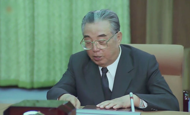 ▲ 생전 김일성의 모습. 김일성은 1972년 국가주석직을 만든 뒤 죽을 때까지 그 자리를 맡았다. 김일성이 죽은 뒤 북한에서 국가주석 자리는 공석이었다. ⓒ채널Y 김일성 관련보도 화면캡쳐.