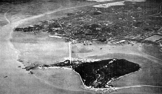 ▲ 1950년 9월 인천상륙작전 당시 월미도. ⓒ인천상륙작전 기념재단 홈페이지 공개사진.