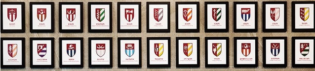 ▲ 고려대학교 22개 단과대학 로고. ⓒ고려대