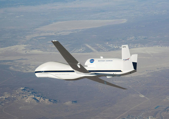 ▲ 미 항공우주국에서 운용 중인 글로벌 호크. ⓒ미 항공우주국 공개사진-위키피디아.