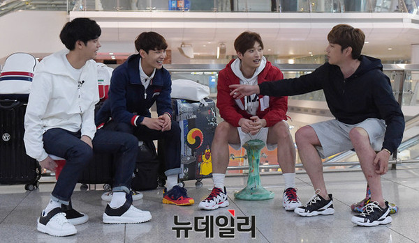 ▲ 왼쪽부터 정준영, 모델 이철우, 2AM 정진운, 슈퍼주니어 강인. ⓒKCPA 제공