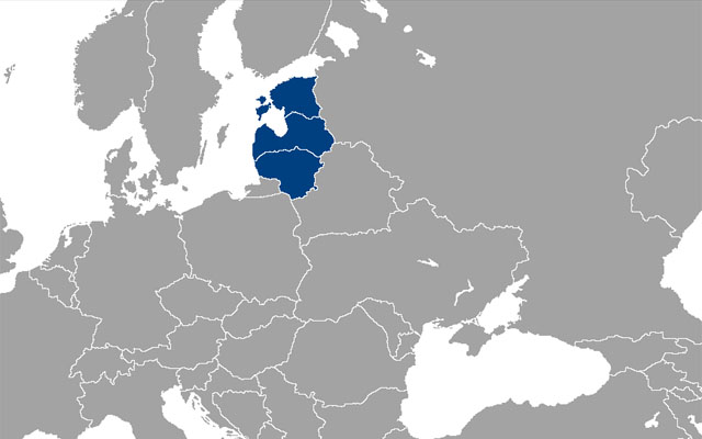 ▲ 발트 3국의 위치. 발칸반도와는 거리가 멀다. ⓒ프랑스판 위키피디아 공개지도.