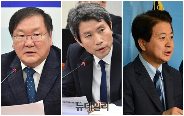 ▲ 내달 8일 더불어민주당 원내대표 경선 후보군으로 꼽히는 김태년의원, 이인영 의원, 노웅래 의원 (왼쪽부터). ⓒ뉴데일리 DB