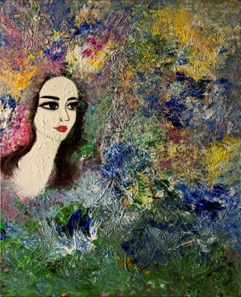 ▲ 김정아 작가의 '꿈속의 여인'. ⓒ블루스톤갤러리