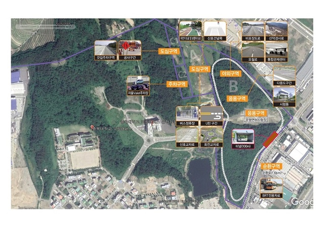▲ 충북 자율형 주행차 테스트베드 위치도.ⓒ충북도