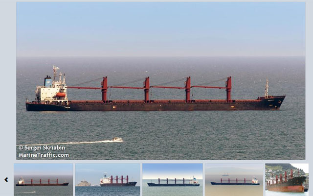 ▲ 선박정보 사이트 '마린트래픽'에 등록된, 북한선적 '와이즈 어네스트'호 모습. ⓒ마린트래픽 캡쳐.
