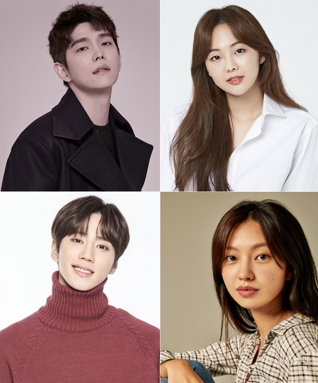 ▲ OCN 새 드라마 '미스터 기간제' 출연을 확정지은 배우 윤균상, 금새록, 이준영, 최유화. ⓒ뽀빠이엔터테인먼트, UL엔터테인먼트, NH EMG, 에코글로벌그룹