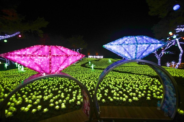 ▲ 단양 수양개 빛터널 모습.ⓒ단양군