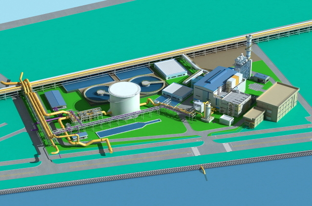 ▲ 포항제철소의 부생가스 복합발전 조감도.ⓒ포스코