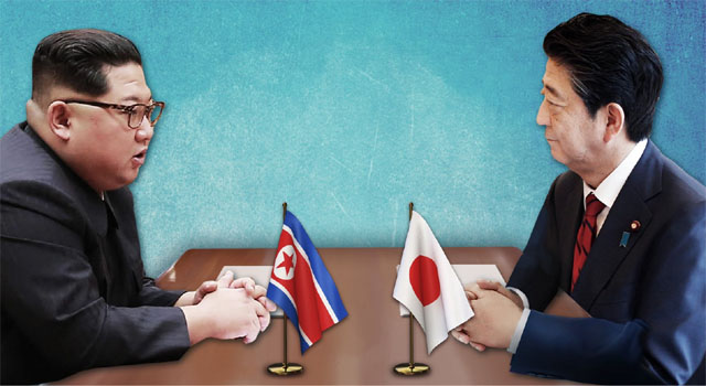 ▲ 김정은과 아베 신조 일본 총리. ⓒ연합뉴스.