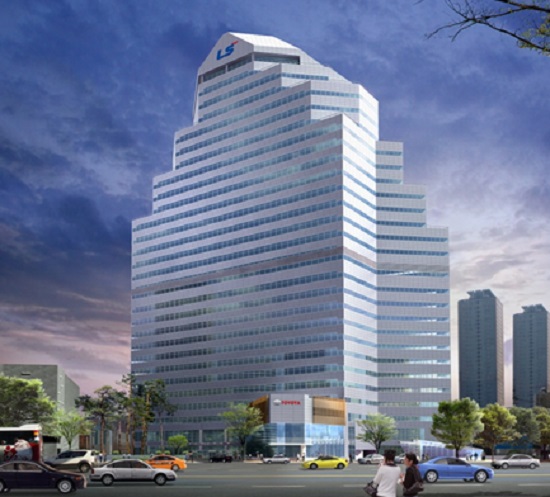 ▲ 서울 용산 LS타워. ㈜LS와 예스코홀딩스, E1 등이 입주해있다. ⓒE1