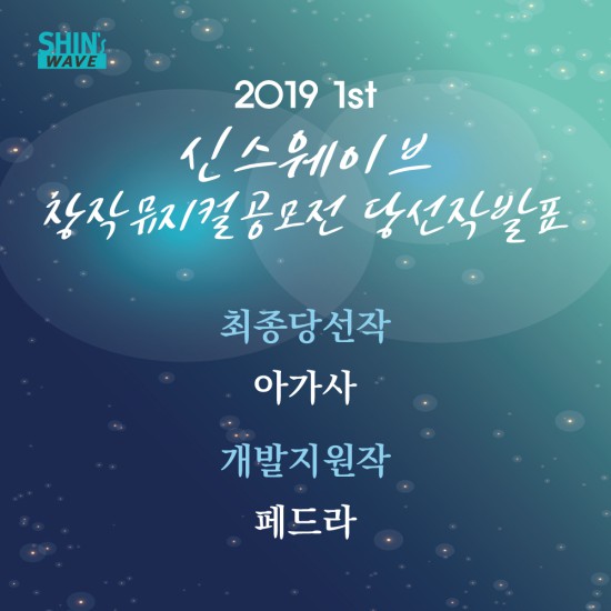 ▲ '2019 신스웨이브 창작 뮤지컬 공모전' 발표.ⓒ신스웨이브