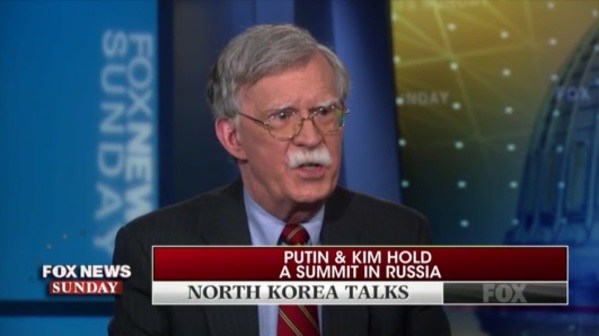 ▲ 존 볼턴 백악관 국가안보보좌관ⓒ[폭스 뉴스 선데이 방송 화면 캡처]