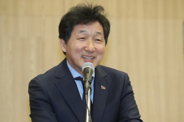 ▲ 4월 30일 오전 서울서예박물관에서 열린 예술의전당 제16대 유인택 사장 취임 기자간담회.ⓒ연합뉴스