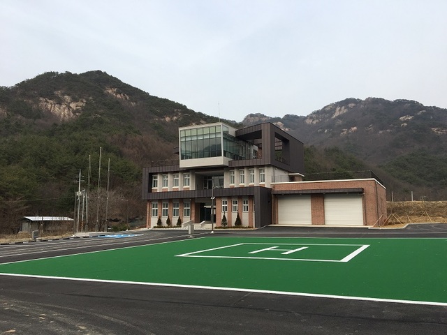 ▲ 보은군에 조성되고 있는 드론전용비행시험장.ⓒ보은군