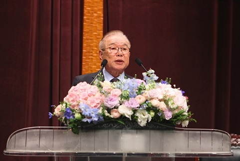 ▲ 지난달 30일 서울 동작구 숭실대학교에서 열린 '학교법인 숭실대 제23대 이사장 취임식'에서 박광준 신임 이사장이 취임사를 하고 있다. ⓒ숭실대