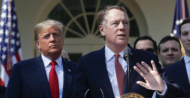 ▲ 미 무역대표부(USTR) 대표 임명 당시 로버트 라이트하이저의 모습. ⓒ뉴시스 AP. 무단전재 및 재배포 금지.