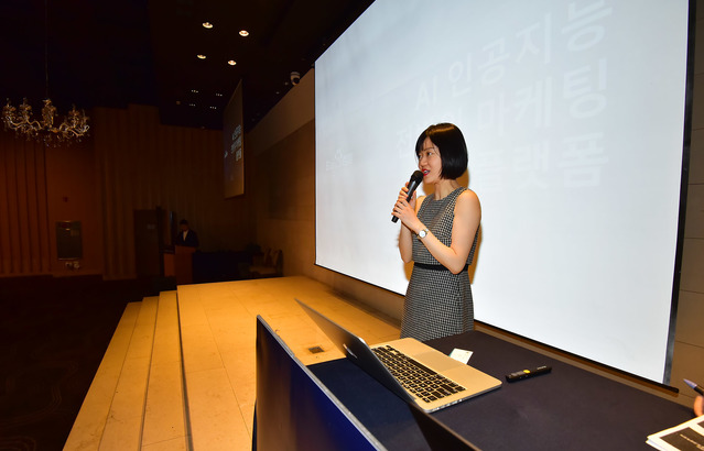 ▲ 위샤오잉(俞晓莹) 바이두 글로벌 마케팅 총괄 ⓒ정상윤 기자