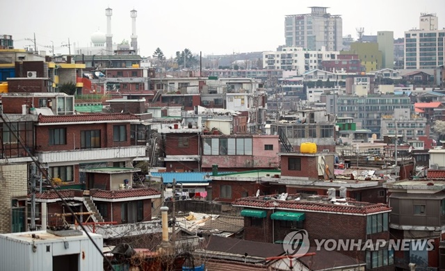 ▲ 자료사진. 빌라와 연립주택이 밀집한 서울 용산구 한남동 일대. ⓒ연합뉴스