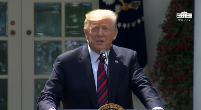 ▲ 도널드 트럼프 미 대통령이 16일(현지시간) 백악관 로즈가든에서 새 이민정책을 발표하고 있다. ⓒ美백악관 홈페이지 공개영상 캡쳐.