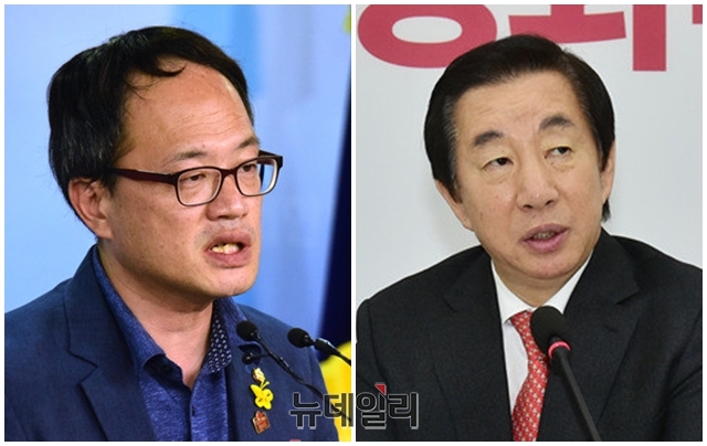 ▲ 박주민 더불어민주당 최고위원과 김성태 자유한국당 의원. ⓒ뉴데일리 DB