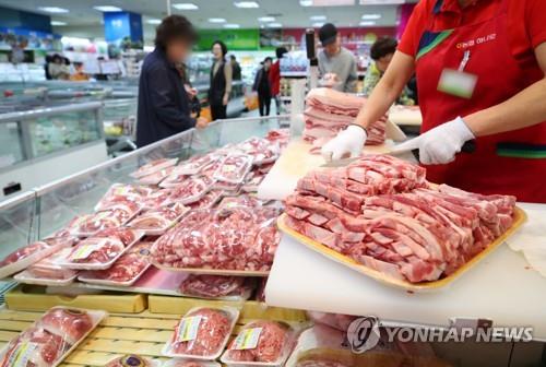 ▲ 서울의 한 대형마트에서 판매하는 돼지고기. ⓒ연합뉴스