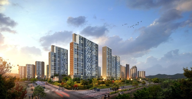 ▲ ‘힐스테이트 데시앙 도남’ 투시도.ⓒ힐스테이트