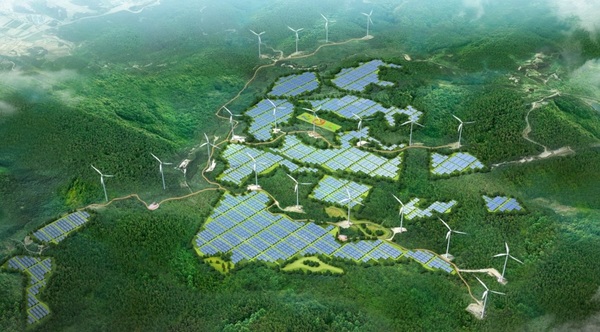 ▲ LS산전이 수주한 전남 영암 태양광발전소 조감도. ⓒLS산전