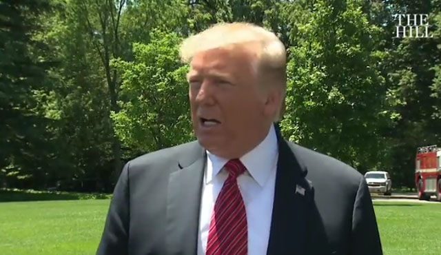 ▲ 김정은의 친서를 받았다고 기자들에게 말하는 도널드 트럼프 미국 대통령. ⓒ미국 더힐 동영상 캡쳐.
