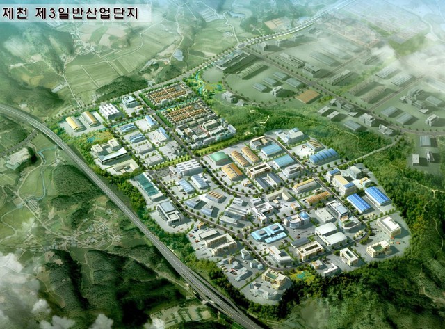 ▲ 오는 2021년 준공을 앞둔 제천 제3산단 산업단지 조감도.ⓒ제천시