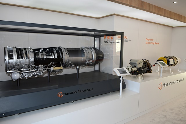 ▲ 한화에어로스페이스가 파리에어쇼에서 조립된 엔진을 전시했다.ⓒ한화에어로스페이스