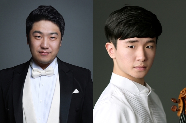 ▲ 바리톤 김기훈(왼쪽)과 바이올리니스트 김동현.ⓒ크레디아