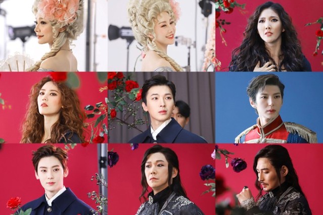 ▲ 뮤지컬 '마리 앙투아네트' 프로필 촬영 현장 스케치 사진.ⓒEMK