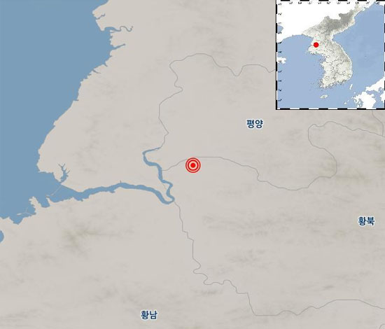 ▲ 기상청 지진화산감시과에서 공개한 지진발생 지역 위치. ⓒ기상청 홈페이지 캡쳐.