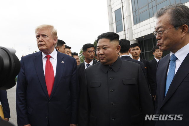 ▲ 도널드 트럼프 미국 대통령, 김정은 북한 국무위원장, 문재인 대통령.ⓒ뉴시스