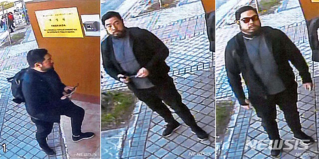 ▲ 스페인 주재 북한대사관 CCTV에 찍힌 크리스토퍼 안. ⓒ뉴시스. 무단전재 및 재배포 금지.