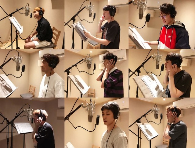 ▲ 뮤지컬 '미아 파밀리아' 녹음 현장.ⓒ홍컴퍼니