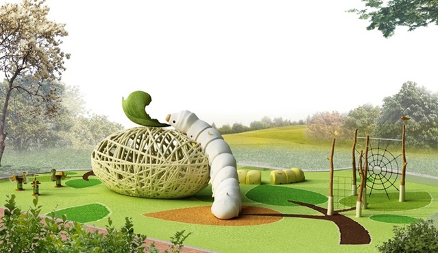 ▲ 잠두봉 누에공원 조형물 설치 상상도.ⓒ청주시